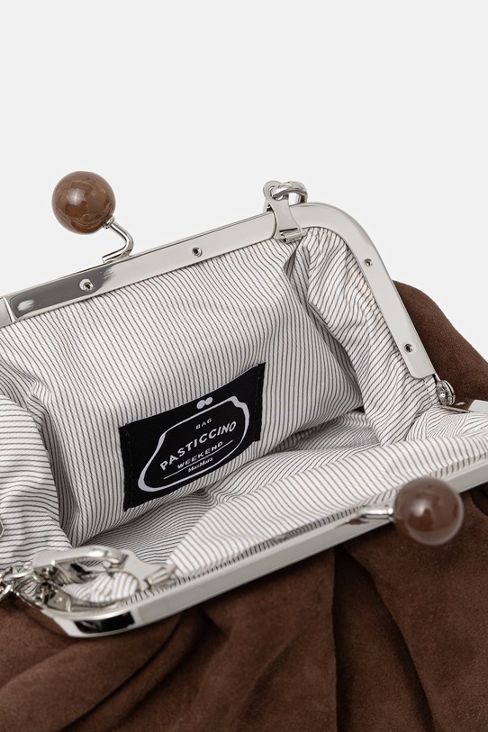 Weekend Max Mara torebka zamszowa AVALOIS 2615511014600 brązowy