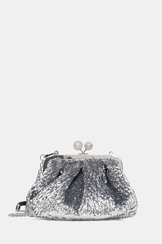 Weekend Max Mara torebka ATARGA nie mieści A4 srebrny 2615511094600