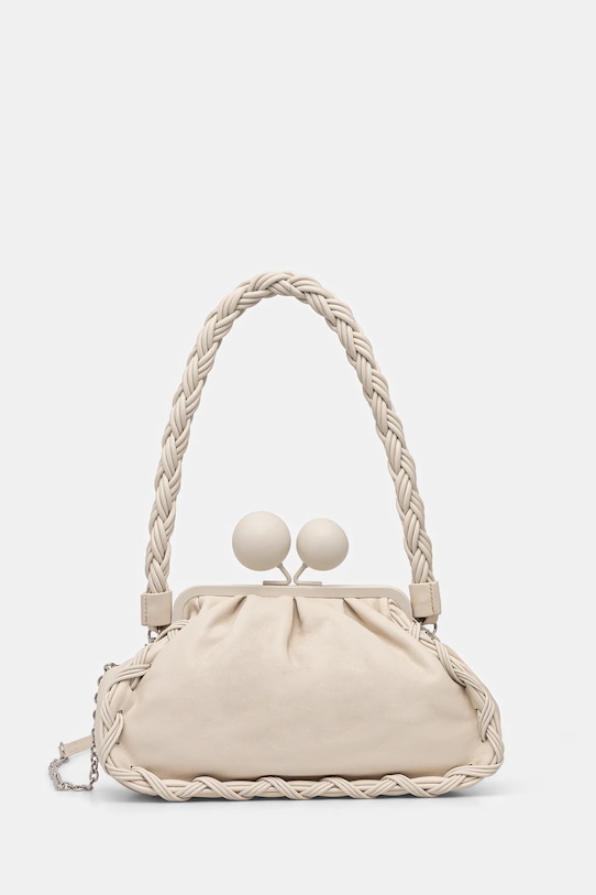 Weekend Max Mara torebka skórzana ALECITO skóra licowa beżowy 2615511144600