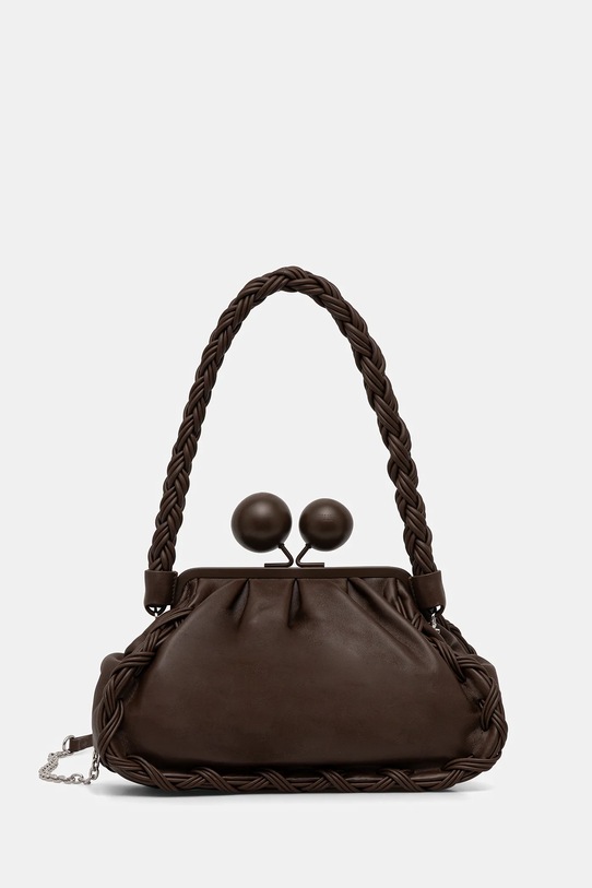 Weekend Max Mara torebka skórzana ALECITO skóra licowa brązowy 2615511144600