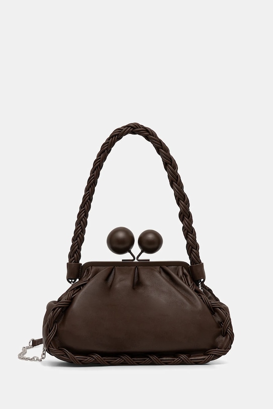 Weekend Max Mara torebka skórzana ALECITO skóra licowa brązowy 2615511144600