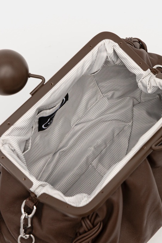 Weekend Max Mara torebka skórzana ALECITO 2615511144600 brązowy