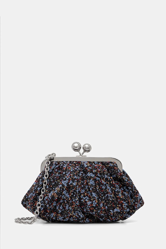 Weekend Max Mara torebka z dodatkiem wełny ACCENNI nie mieści A4 niebieski 2615511154600