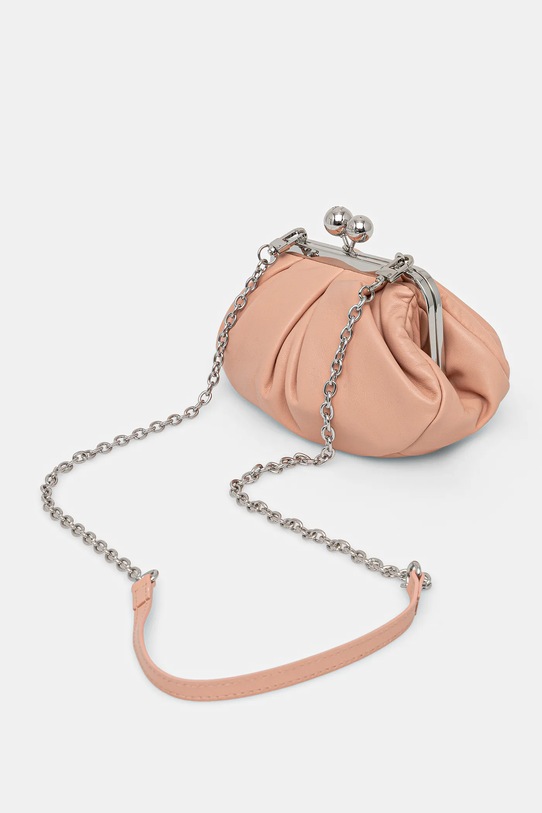 Akcesoria Weekend Max Mara torebka skórzana PRATI 2615511164600 różowy