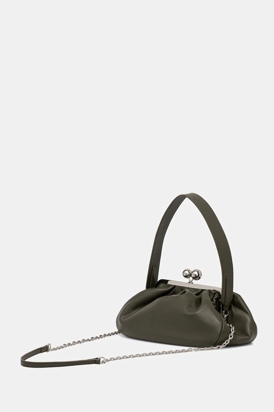 Akcesoria Weekend Max Mara torebka skórzana CUBICO 2615511174600 zielony