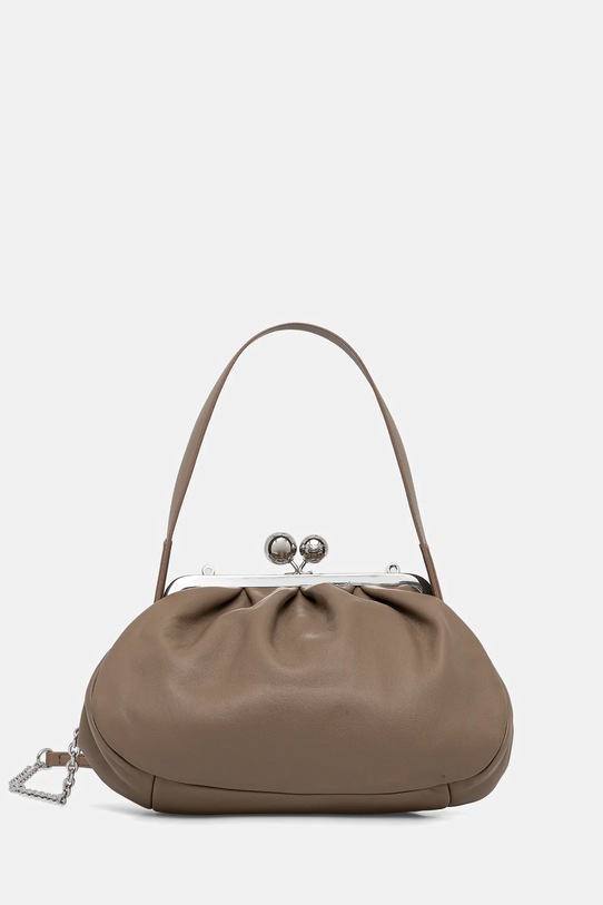 Weekend Max Mara torebka skórzana CUBICO skóra licowa brązowy 2615511174600