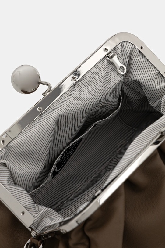 Weekend Max Mara torebka skórzana CUBICO 2615511174600 brązowy