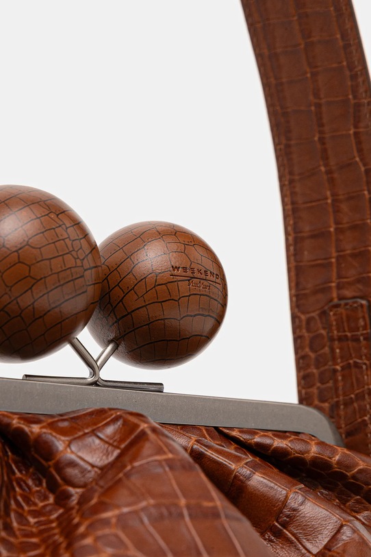 Akcesoria Weekend Max Mara torebka skórzana ALISSO 2615511194600 brązowy