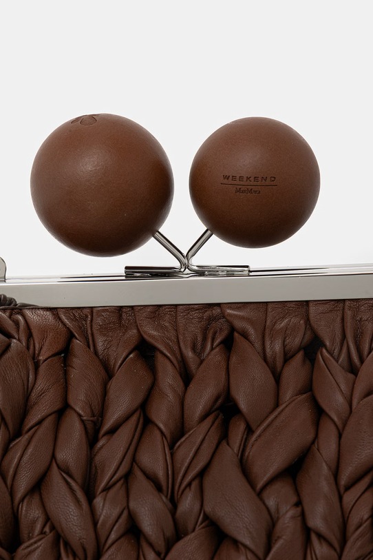 Αξεσουάρ Weekend Max Mara χιαστί γυναικεία δερμάτινη ALIBERO 2615511055600 καφέ