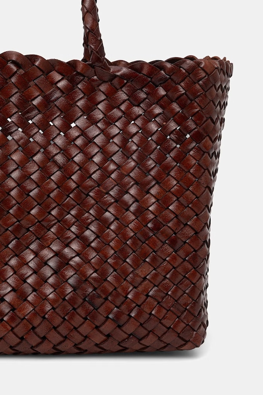 Akcesoria Weekend Max Mara torebka shopper damska skórzana AORLI 2615511065600 brązowy