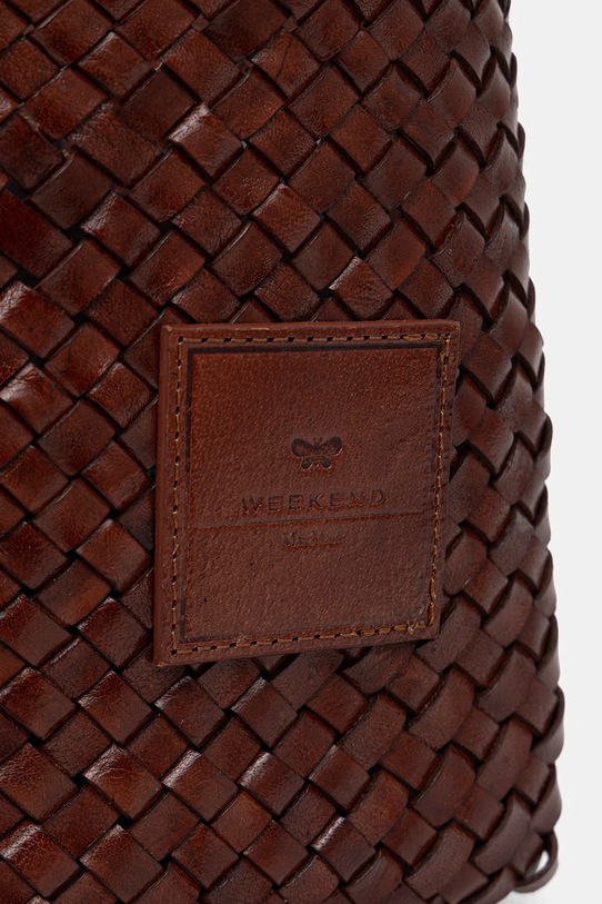 Weekend Max Mara torebka shopper damska skórzana AORLI brązowy 2615511065600