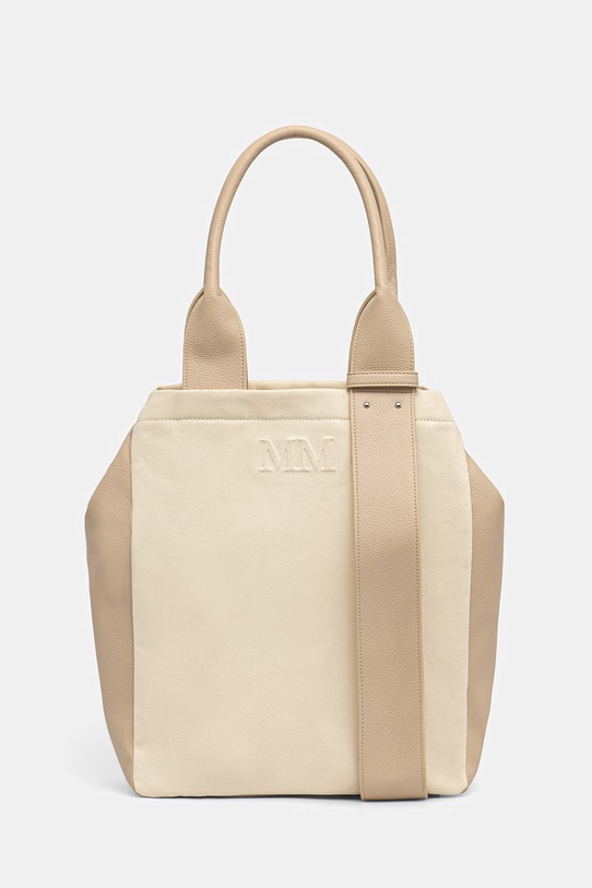 MM by Max Mara torebka PESCO mieści A4 beżowy 2616511017600