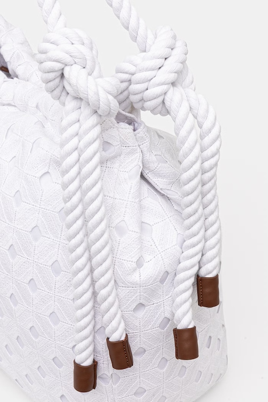 Max Mara Beachwear torebka shopper damska ARTE biały 2616511019600