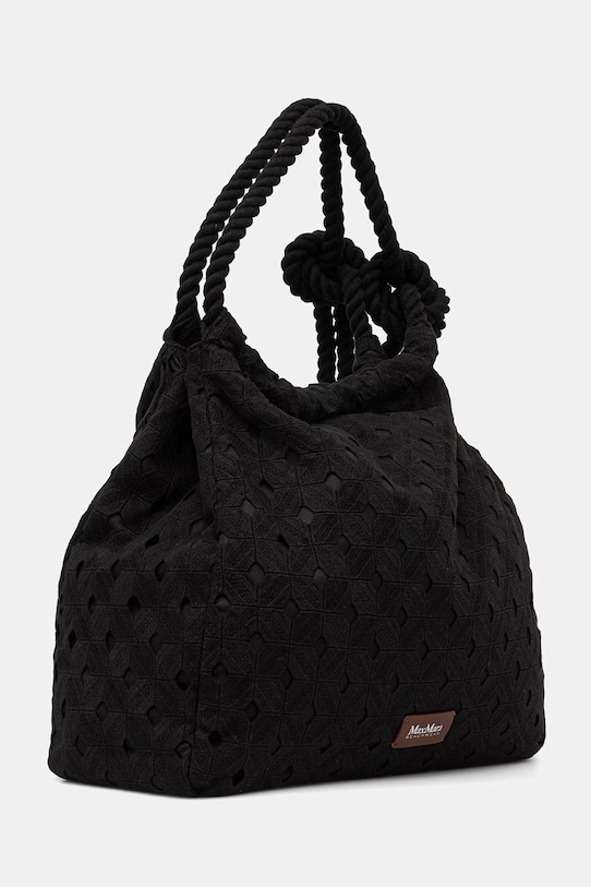 Max Mara Beachwear torebka shopper damska ARTE 2616511019600 czarny SS26