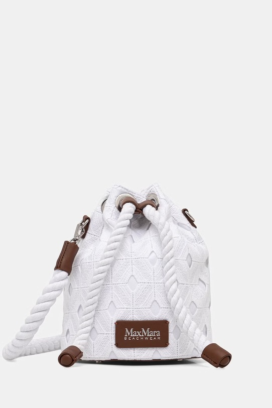 Max Mara Beachwear torebka worek damska AROSO biały 2616511029600
