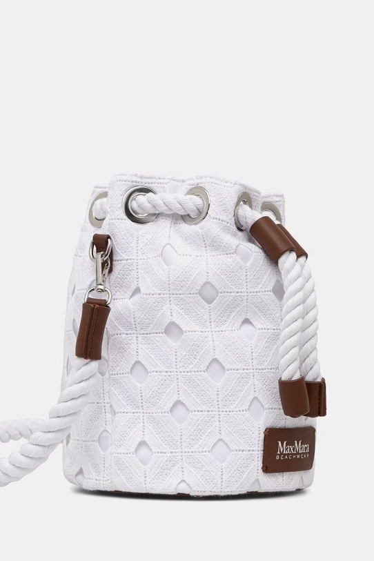 Max Mara Beachwear torebka worek damska AROSO 2616511029600 biały SS26