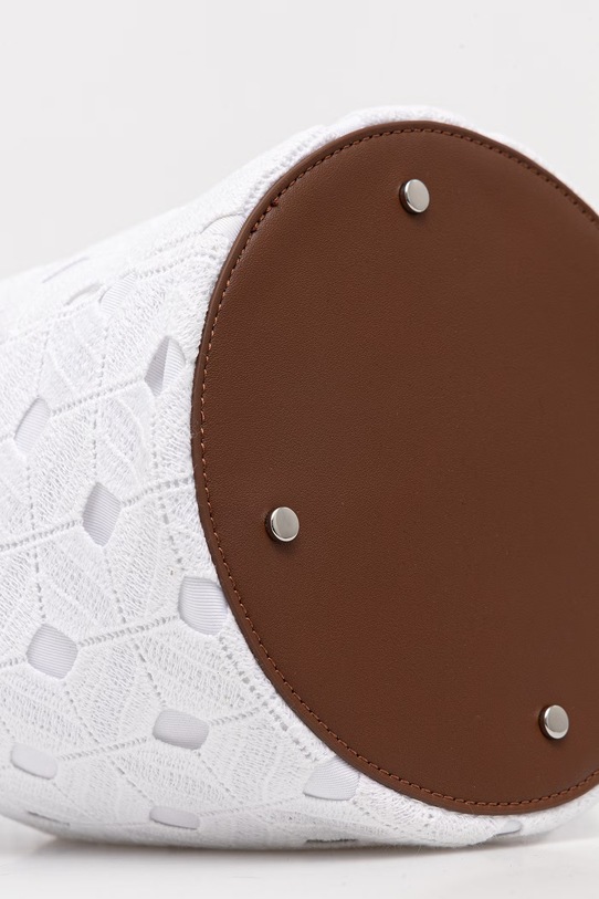 Max Mara Beachwear torebka worek damska AROSO 2616511029600 biały