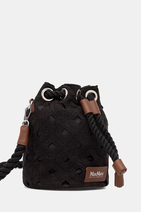 Max Mara Beachwear torebka worek damska AROSO 2616511029600 czarny SS26