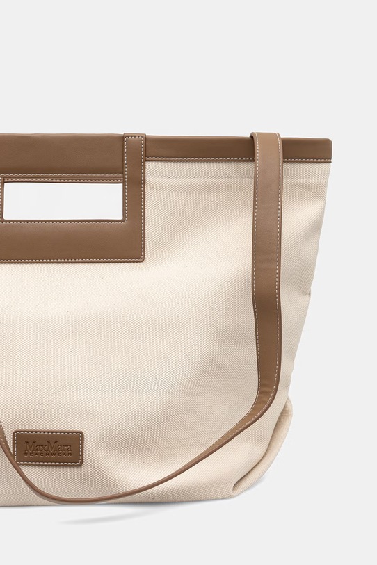 Аксессуары Max Mara Beachwear пляжная сумка для женщин из хлопка ECRU 2616511039600 бежевый