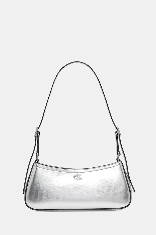 Calvin Klein torebka nie mieści A4 srebrny LV04F3304G
