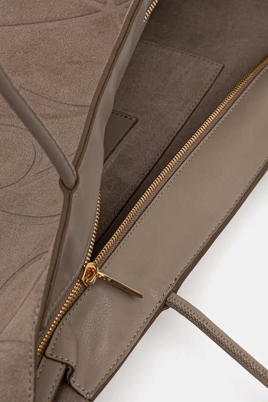 Τσάντα σουέτ Calvin Klein LV04F3334G μπεζ