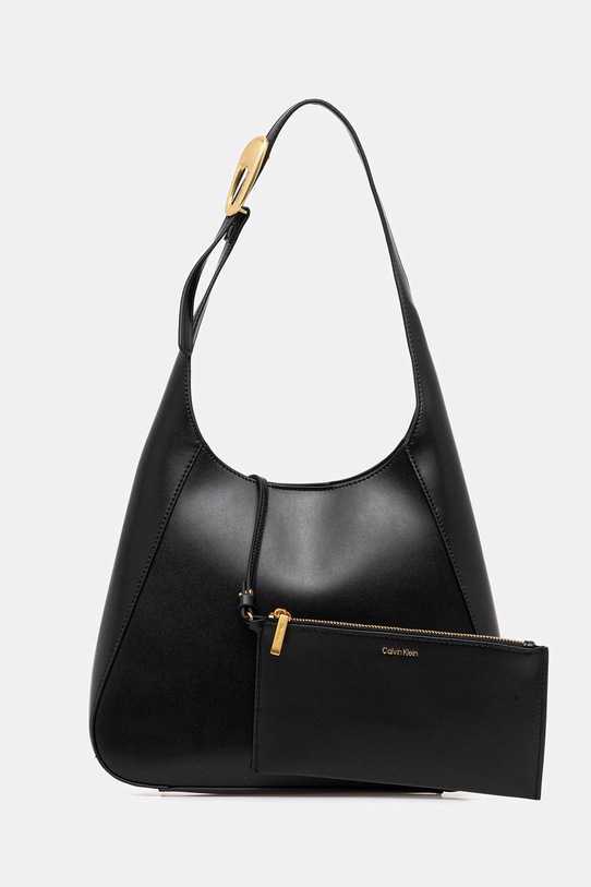 Τσάντα Calvin Klein απομίμηση λείου δέρματος μαύρο LV04F3402G