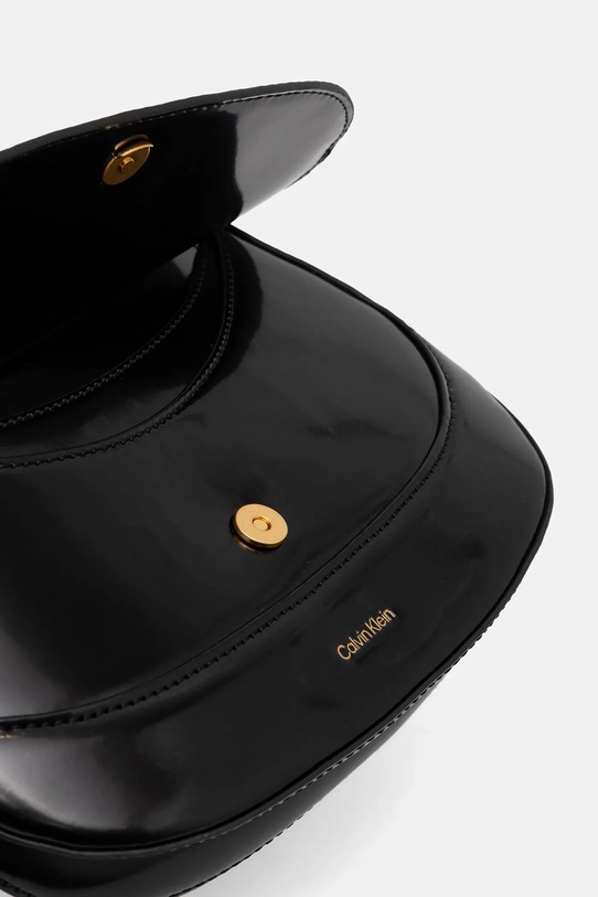 Δερμάτινη τσάντα Calvin Klein μαύρο LV04F3403G