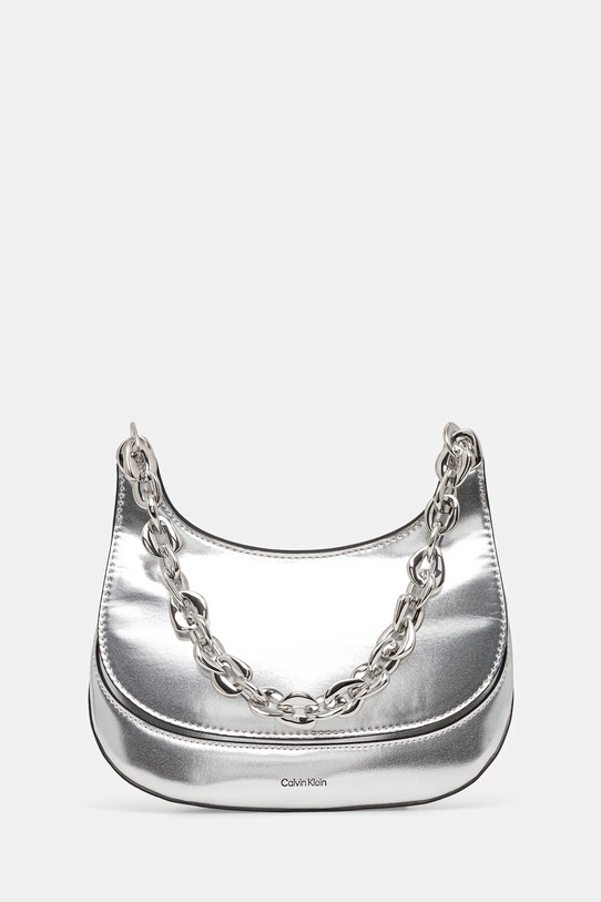 Calvin Klein torebka nie mieści A4 srebrny LV04F3404G