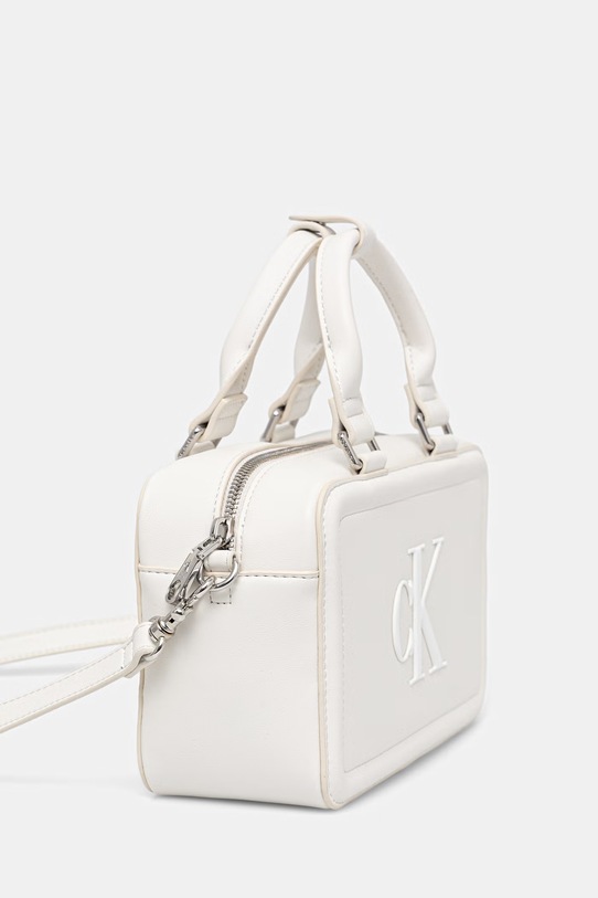 Calvin Klein kabelka dámska z imitácie kože LV04F3411G biela SS26