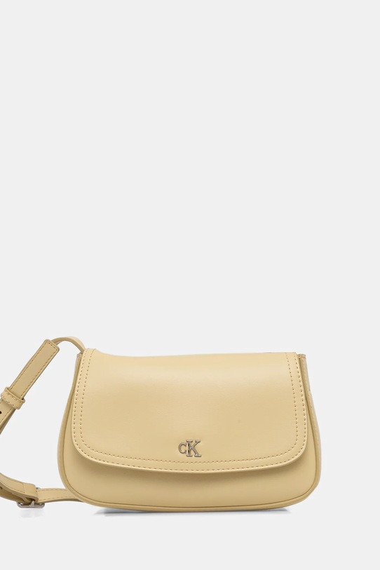 Calvin Klein torebka skóra licowa żółty LV04F3421G