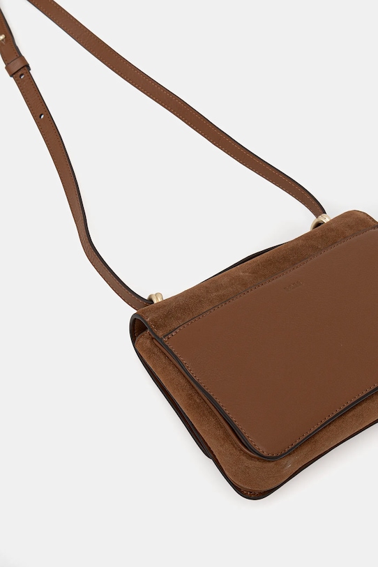 Τσάντα σουέτ BOSS BOSS BEYOND Crossb S καφέ 50557961