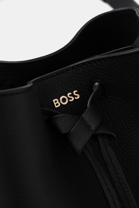 Δερμάτινη τσάντα BOSS Lenah SM Bucket μαύρο 50557980