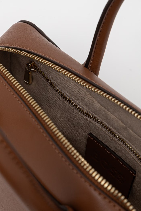 BOSS torebka skórzana NUMAH Bowling 50557995 brązowy