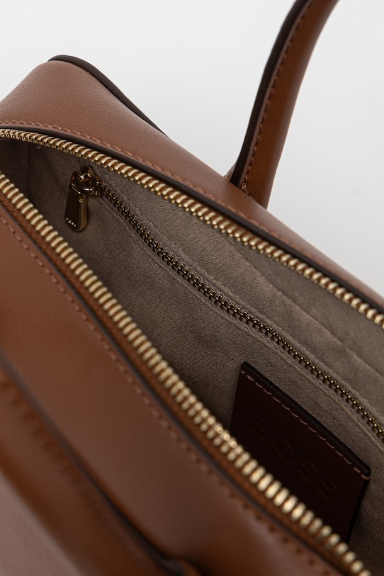 BOSS torebka skórzana NUMAH Bowling 50557995 brązowy