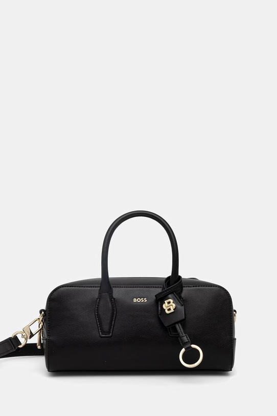 BOSS torebka skórzana NUMAH Bowling skóra licowa czarny 50557995