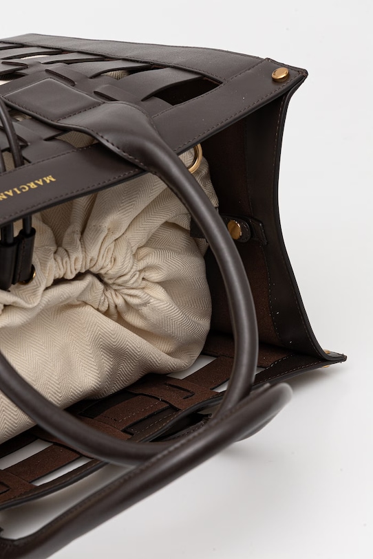 Marciano by Guess τσάντα tote γυναικεία δερμάτινη καφέ G6GZ04.L0085