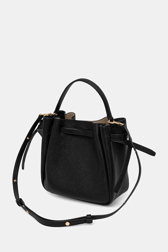 Akcesoria Tory Burch torebka skórzana Romy 166982.001 czarny