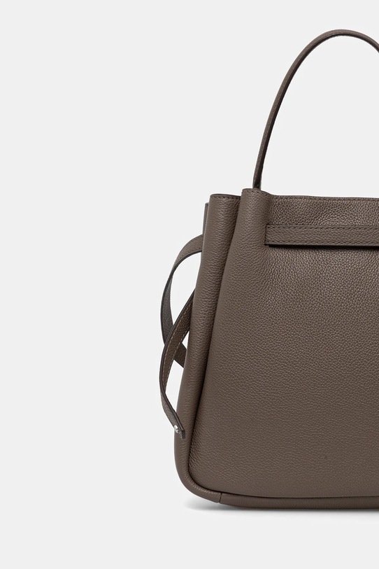 Akcesoria Tory Burch torebka skórzana Romy Bucket 166982.250 brązowy