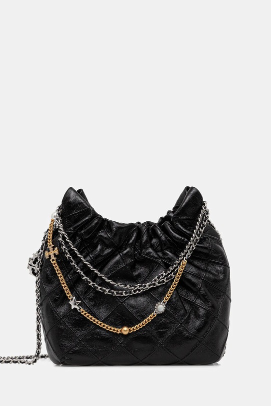 Tory Burch torebka skórzana Fleming skóra licowa czarny 164022.001