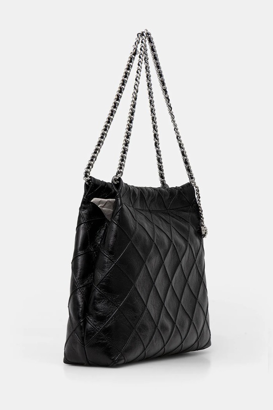 Tory Burch torebka skórzana Fleming 165170.001 czarny SS26