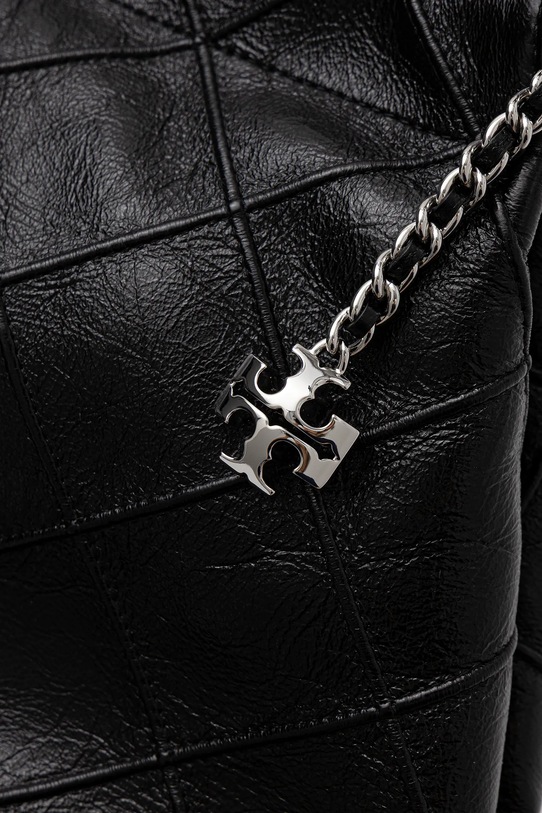 Tory Burch torebka skórzana Fleming czarny 165170.001