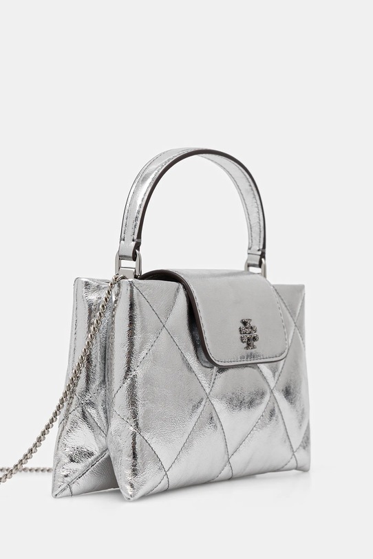 Tory Burch torebka skórzana Kira Diamond 174998.040 srebrny SS26