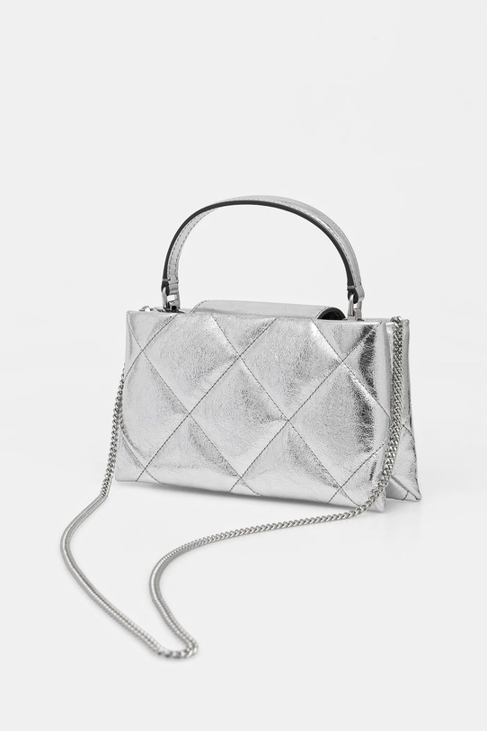 Akcesoria Tory Burch torebka skórzana Kira Diamond 174998.040 srebrny