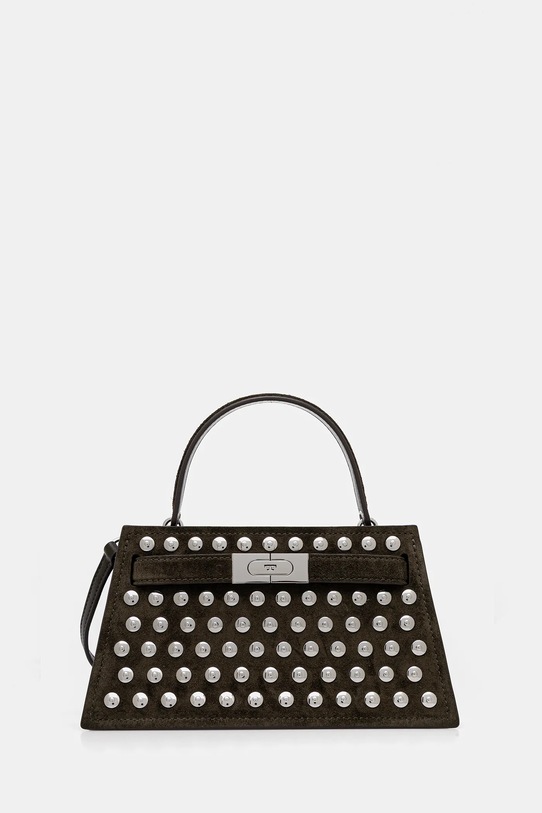 Tory Burch torebka zamszowa Lee Radziwill skóra zamszowa zielony 175017.301