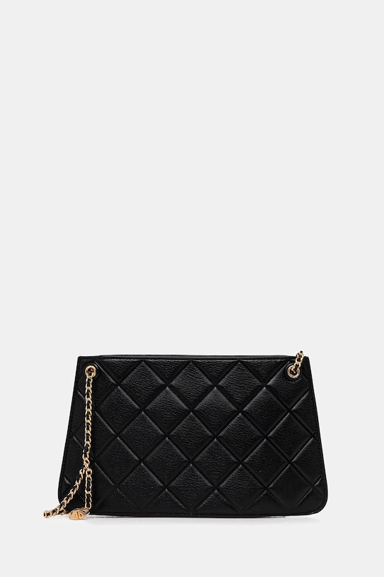 Δερμάτινη τσάντα Tory Burch Fleming λείο δέρμα μαύρο 176623.001