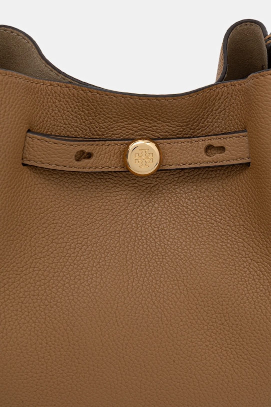 Tory Burch torebka skórzana Romy beżowy 166982.227