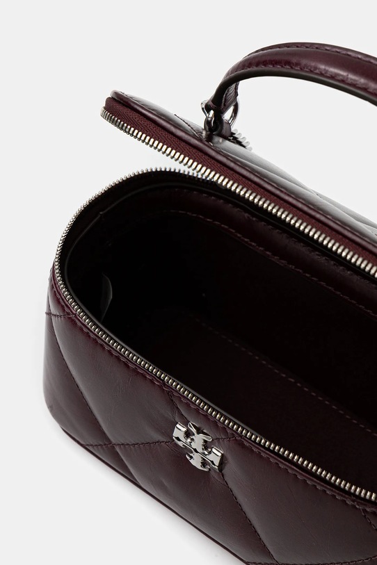 Tory Burch torebka skórzana Kira Diamond 174394.500 bordowy