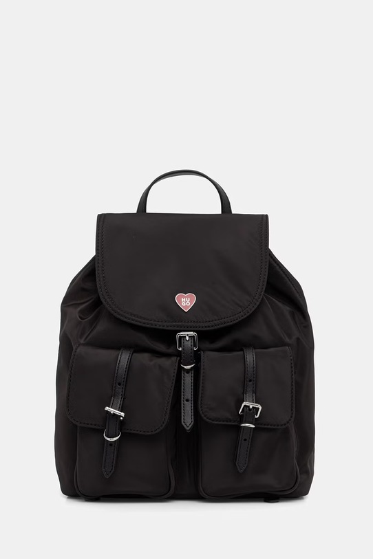 Σακίδιο πλάτης HUGO Neeko N_Backpack υφασμάτινο μαύρο 50558225