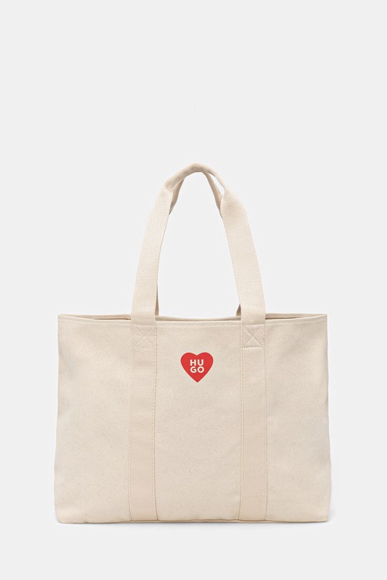 HUGO torebka Becky CH_Tote mieści A4 beżowy 50563021