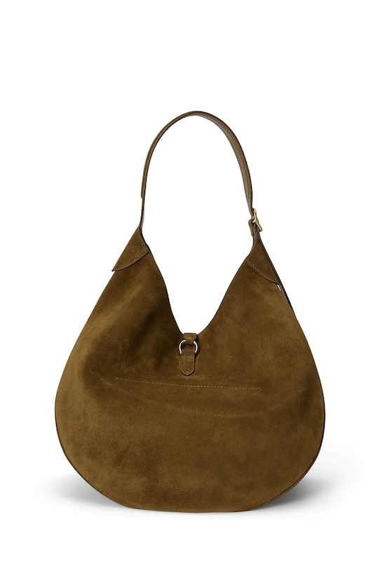 Akcesoria Polo Ralph Lauren torebka zamszowa 428922881 brązowy